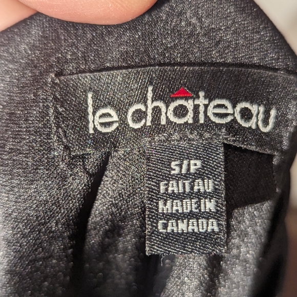 Le Chateau Small Black with White Polka Dots Spaghetti Strap Fit n Flare Dress - Picture 4 of 5